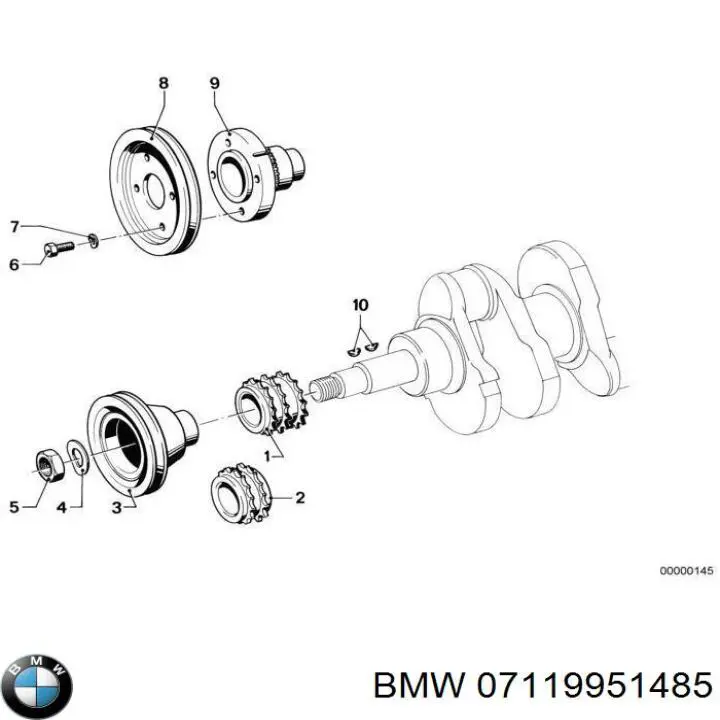 Compre 07119951485 BMW Chaveta de cambota