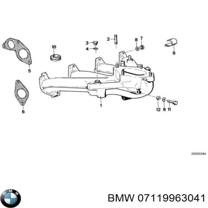 07119963041 BMW Anel de tubo de admissão do silenciador