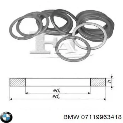 Anel de tubo de admissão do silenciador BMW 07119963418 preço, a partir de 0,40 USD