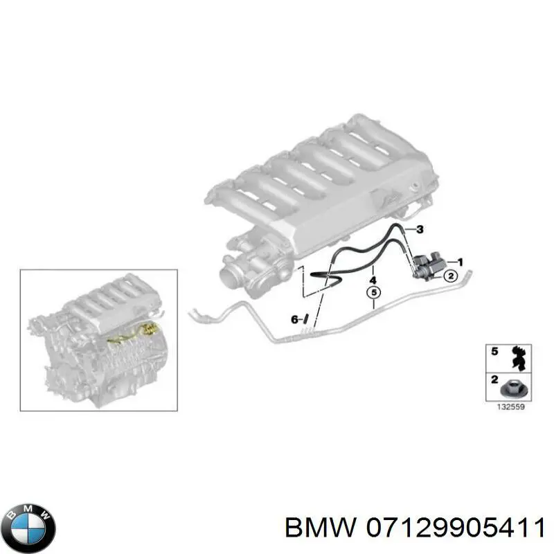 Porca de fixação de tubo de admissão do silenciador (de calças) BMW 07129905411 preço, a partir de 1,53 USD
