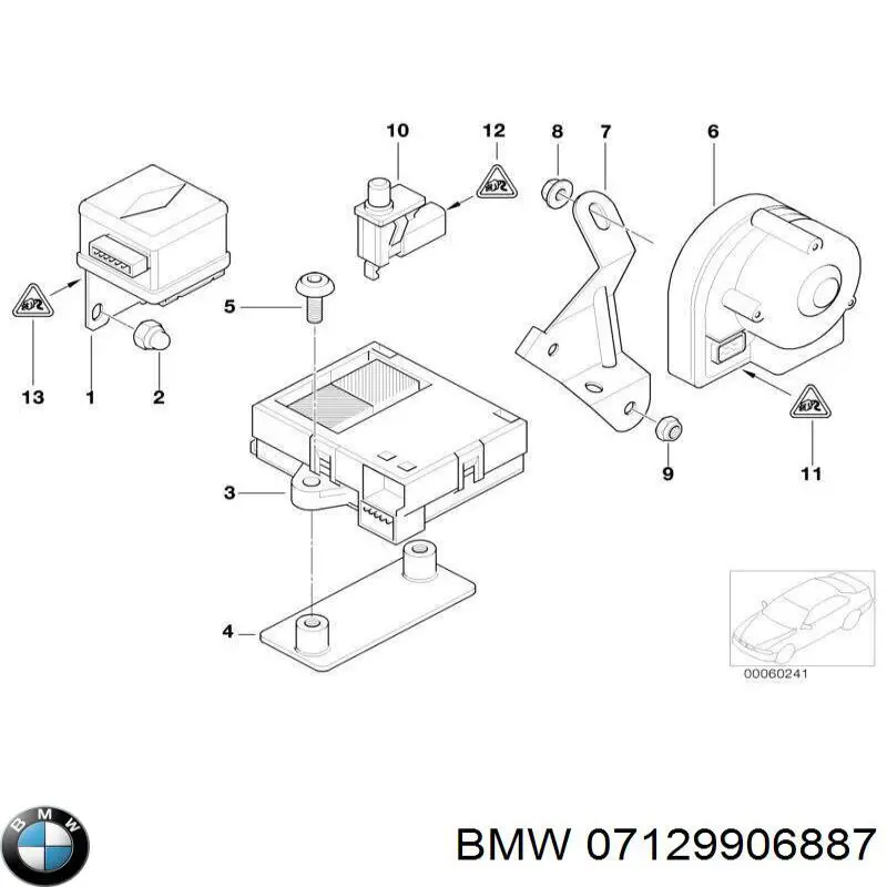 Compre 07129906887 BMW Porca de fixação de tubo de admissão do silenciador (de calças)