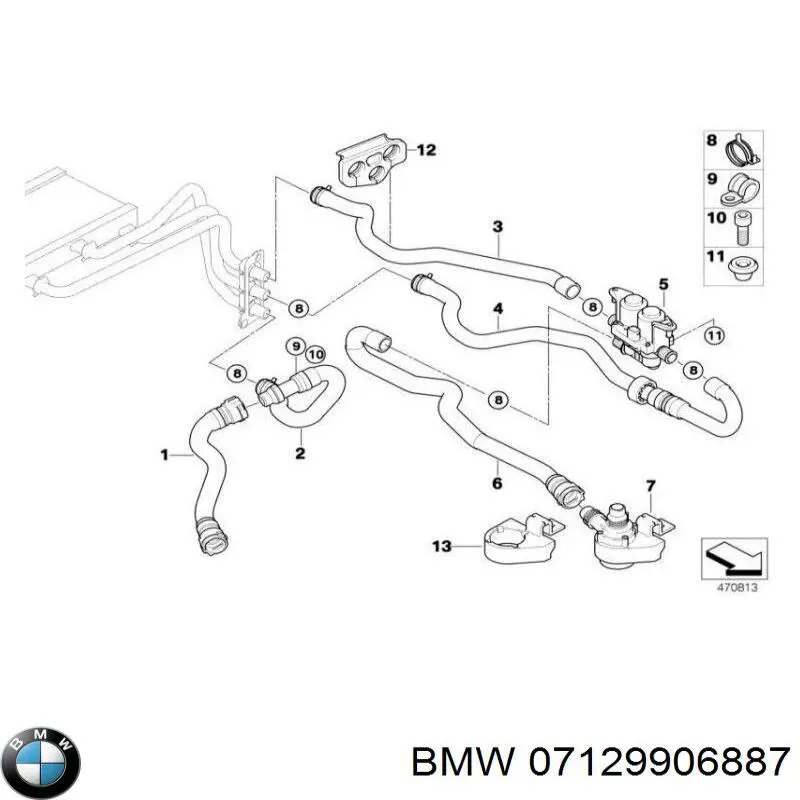 Porca de fixação de tubo de admissão do silenciador (de calças) BMW 07129906887 preço, a partir de 1,30 USD