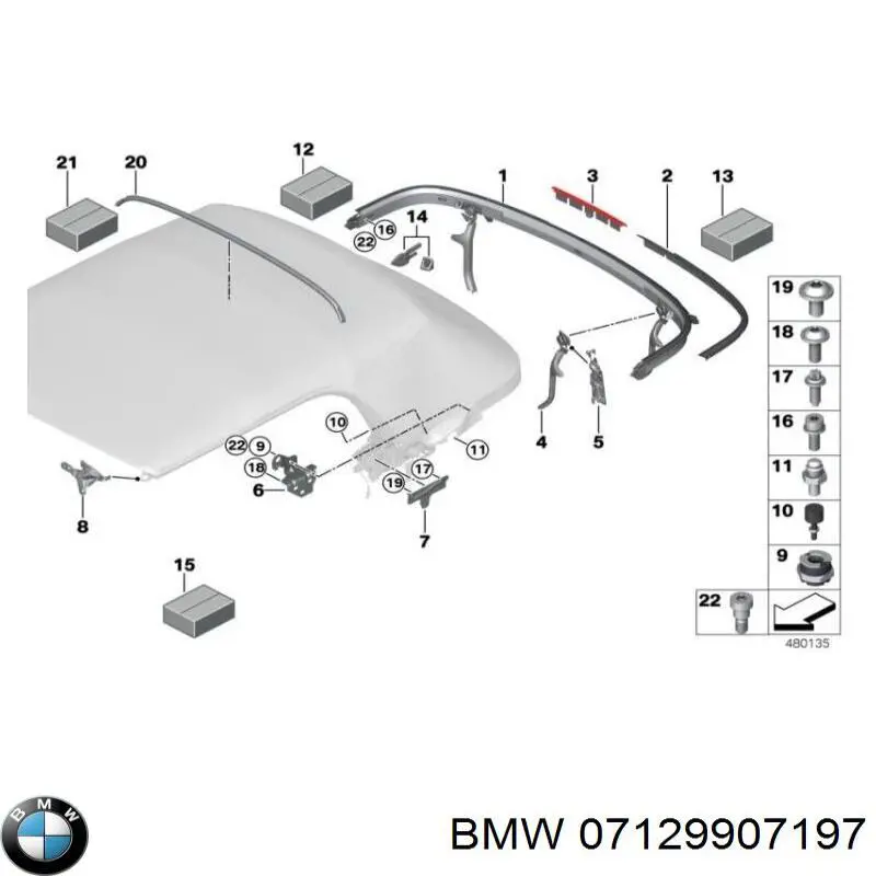 07129907197 BMW Parafuso de cabeça de motor (CBC)
