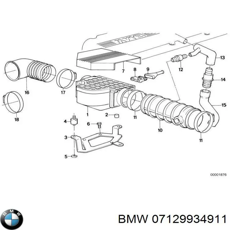 Compre 07129934911 BMW Braçadeira do silenciador traseira