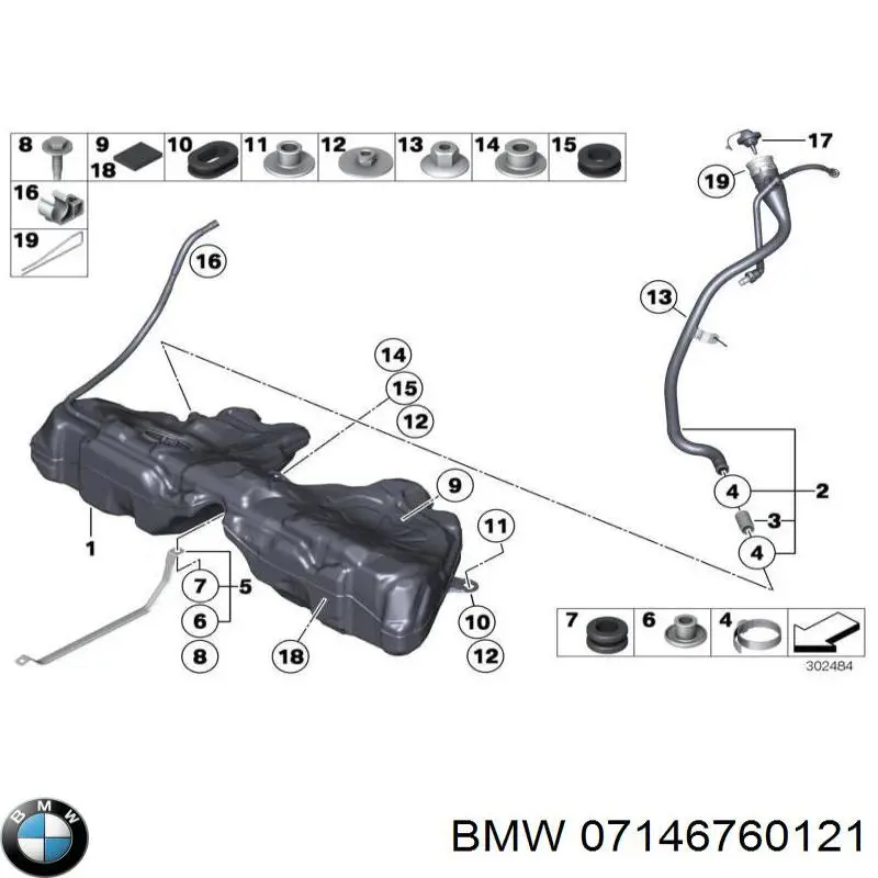Porca de fixação de tubo de admissão do silenciador (de calças) BMW 07146760121 preço, a partir de 8,41 USD