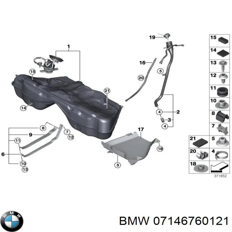 Compre 07146760121 BMW Porca de fixação de tubo de admissão do silenciador (de calças)