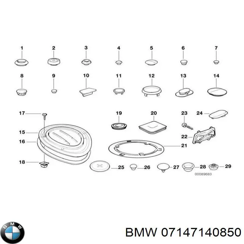 Tampão de fundo de carroçaria BMW 7140850 preço, a partir de 2,09 USD