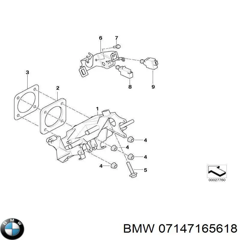 Compre 07147165618 BMW Parafuso de fixação de braço oscilante dianteiro, inferior