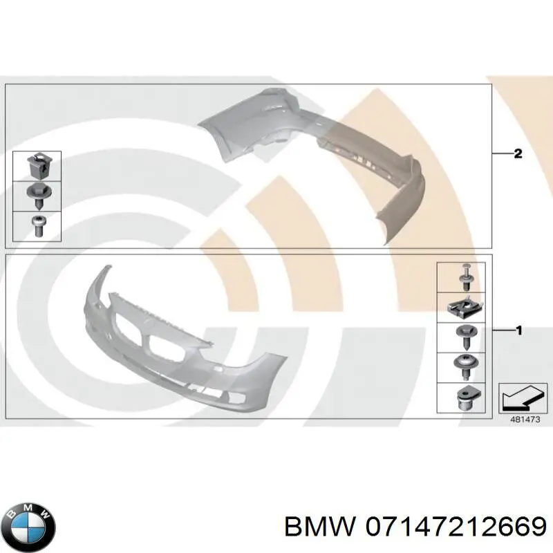 Compre 07147212669 BMW Parafuso (porca) de fixação