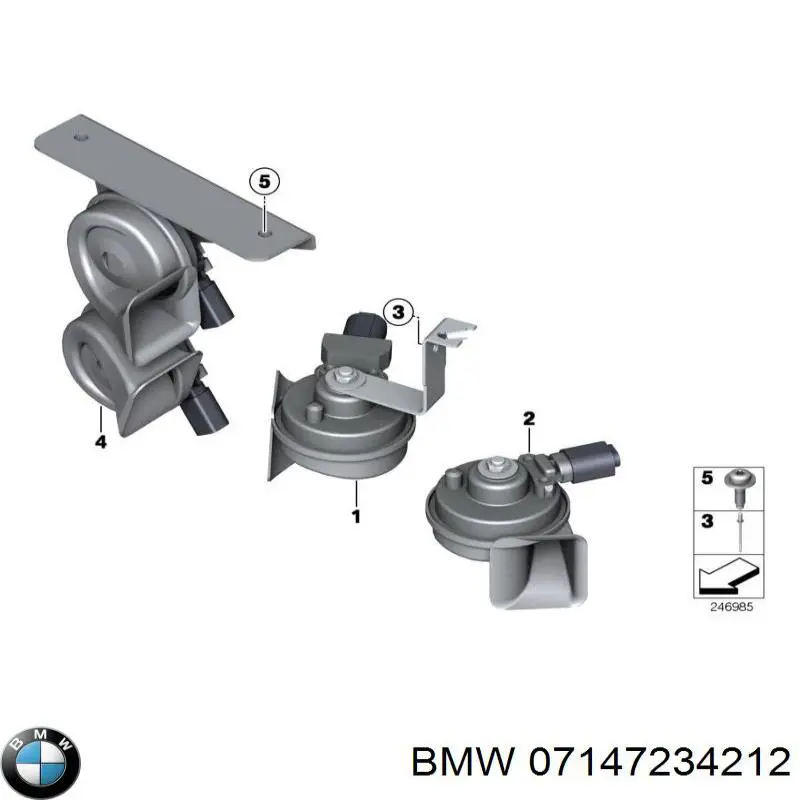 Compre 07147234212 BMW Cápsula (prendedor) de fixação do forro do pára-choque do pára-lama dianteiro