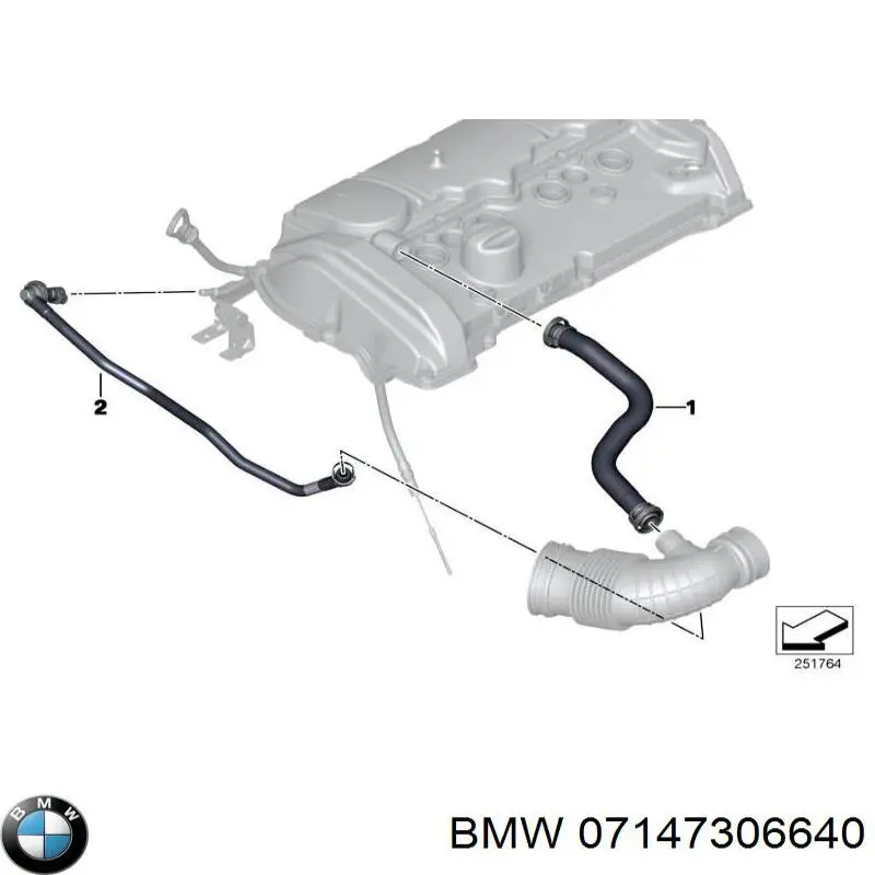 Compre 07147306640 BMW Cápsula (prendedor) de fixação de revestimento da porta