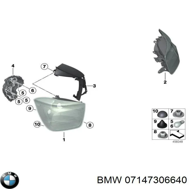 Cápsula (prendedor) de fixação de revestimento da porta BMW 07147306640 preço, a partir de 4,84 USD