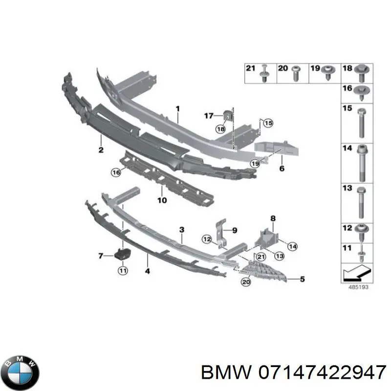07147422947 BMW Parafuso de cabeça de motor (CBC)