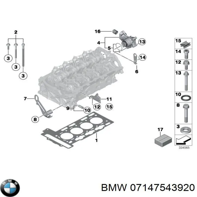 Compre 07147543920 BMW Parafuso do sistema de escape (do silenciador)