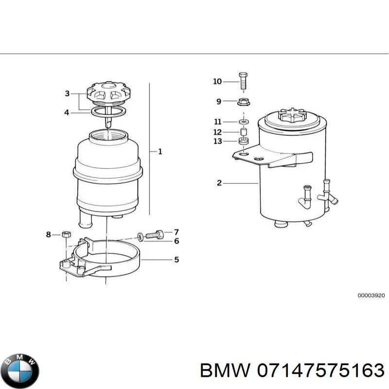 Compre 07147575163 BMW Porca de fixação de tubo de admissão do silenciador (de calças)