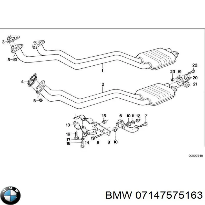 07147575163 BMW Porca de fixação de tubo de admissão do silenciador (de calças)