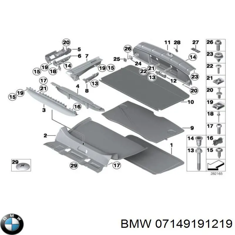 Cápsula (prendedor) de fixação do forro do pára-choque do pára-lama dianteiro BMW 07149191219 preço, a partir de 1,12 USD