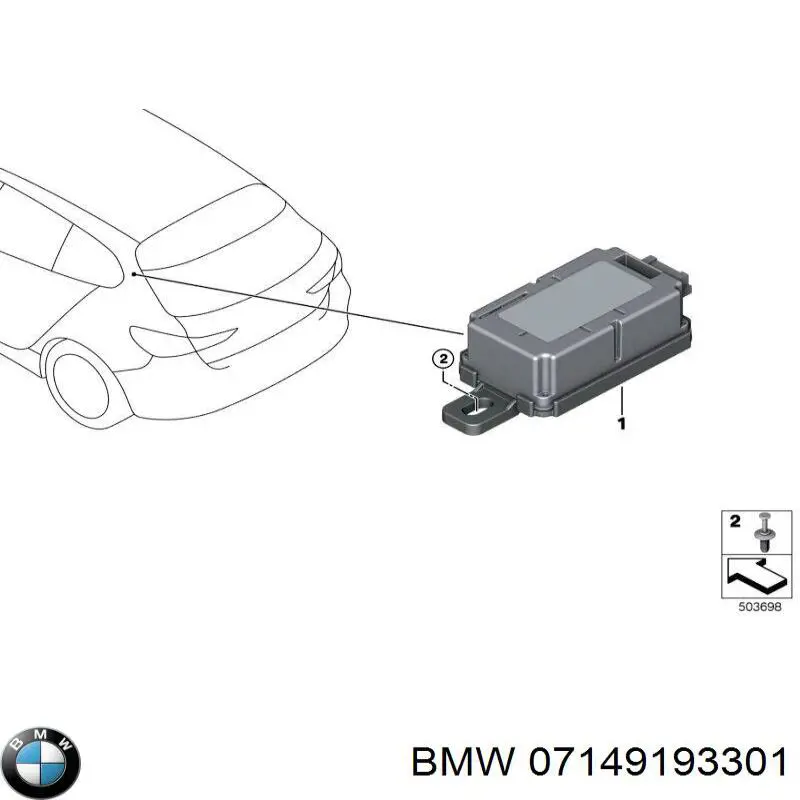 Cápsula (prendedor) de fixação de grelha do radiador de esfriamento BMW 07149193301 preço, a partir de 1,09 USD