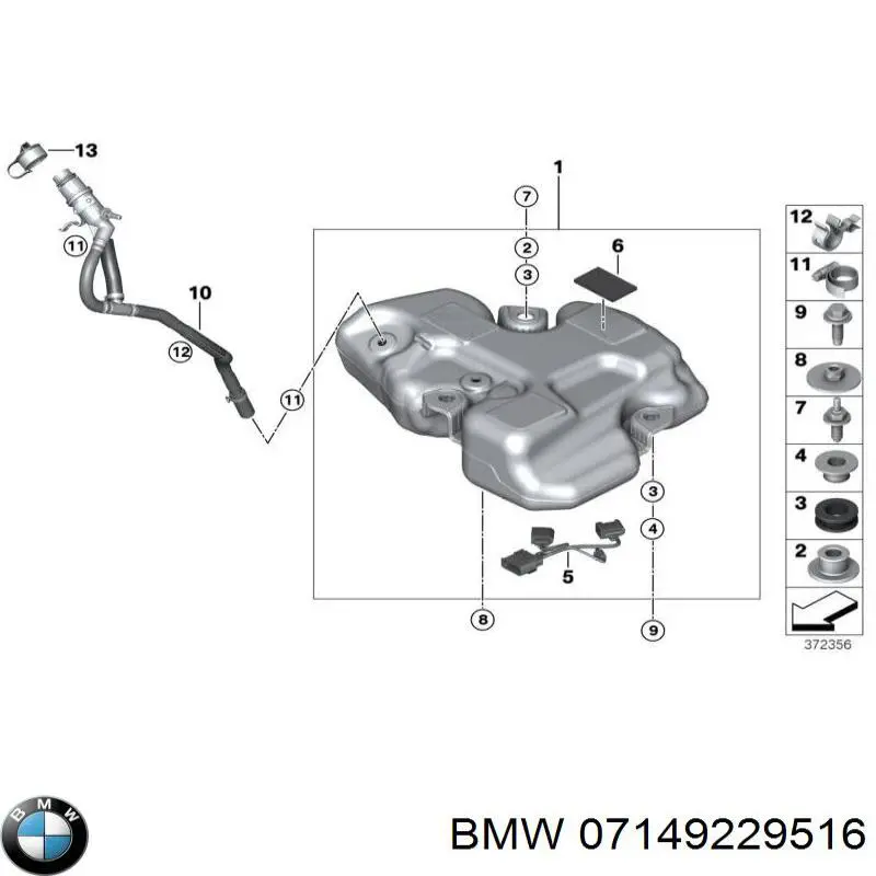 07149229516 BMW Parafuso de fixação de braço oscilante dianteiro, inferior