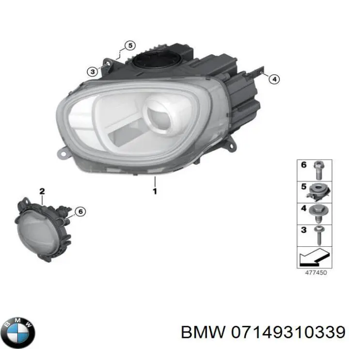 Consola (adaptador) de fixação das luzes dianteiras BMW 07149310339 preço, a partir de 15,18 USD