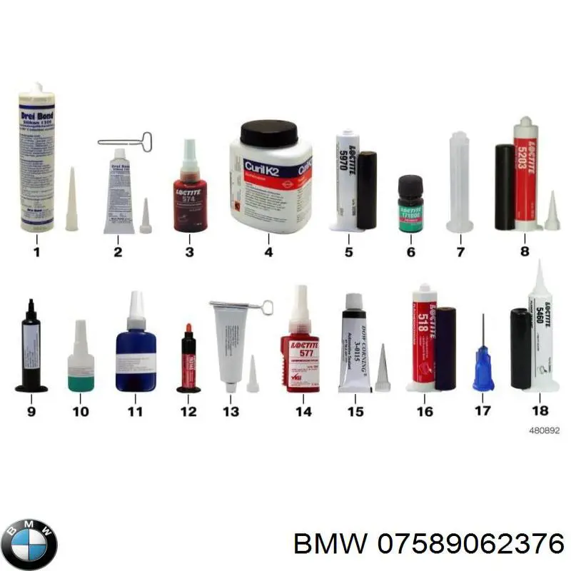 Selante de silicone BMW 07589062376 preço, a partir de 5,57 USD