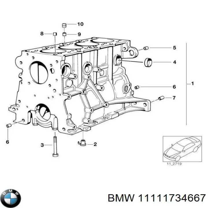11111734667 BMW Válvula de limitação de pressão de óleo CBC