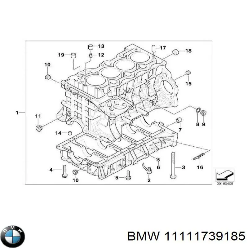11111739185 BMW Braçadeira de silenciador dianteira