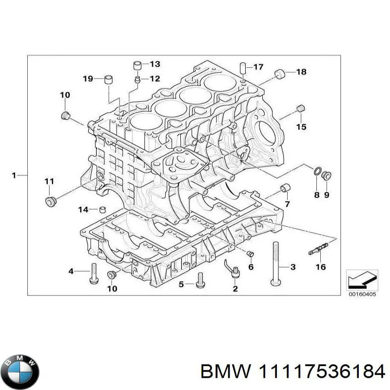 Compre 07119906123 BMW Bloco de cilindros de motor