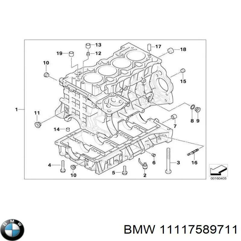 11117589711 BMW Parafuso de cabeça de motor (CBC)