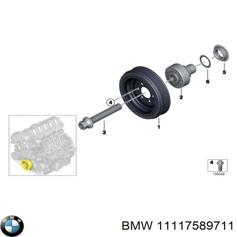 Compre 11117589711 BMW Parafuso de cabeça de motor (CBC)