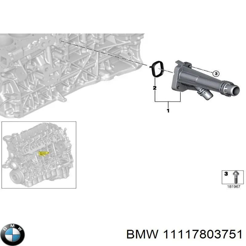 Flange do sistema de esfriamento (união em T) BMW 11117803751 preço, a partir de 13,93 USD