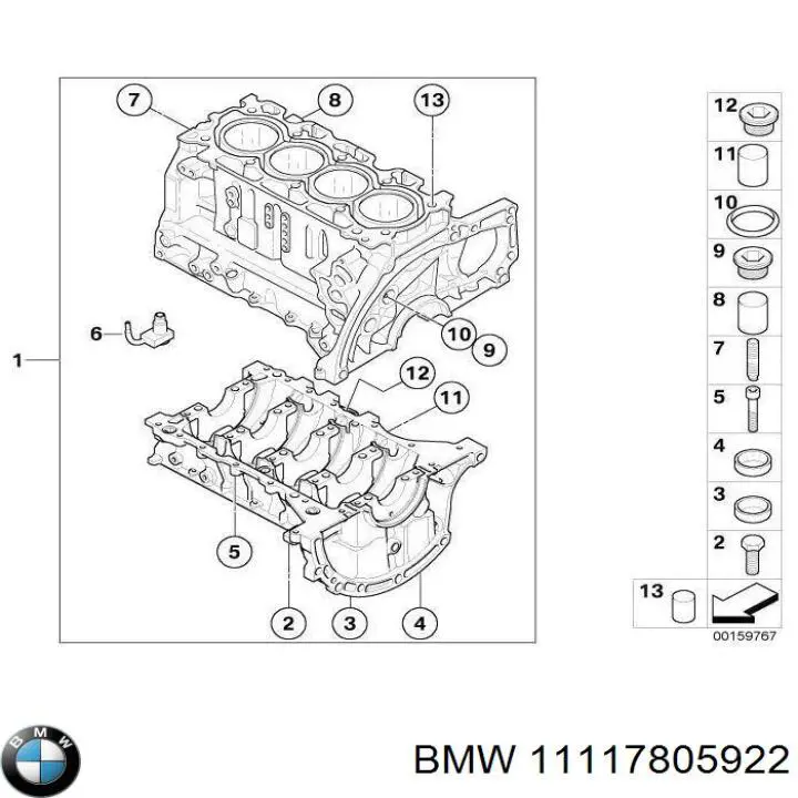 Compre 11117805920 BMW Kit de reparação de cilindro mestre do freio