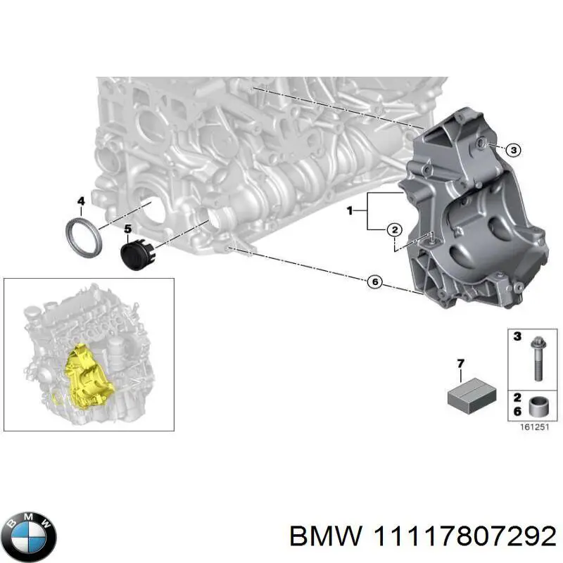 Kit inferior de vedantes de motor BMW 11117807292 preço, a partir de 135,79 USD