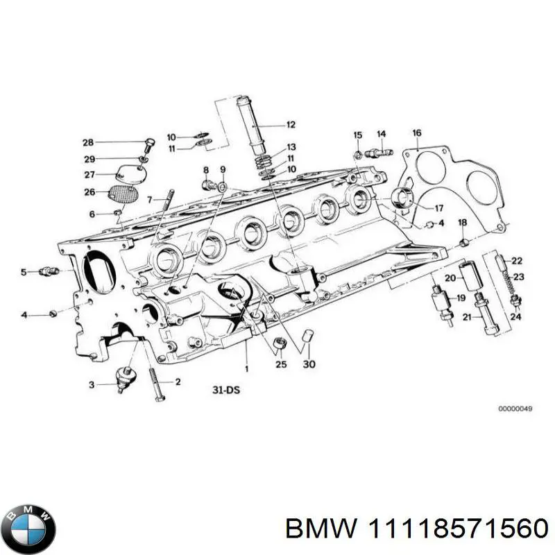 11118571560 BMW Parafuso de cabeça de motor (CBC)