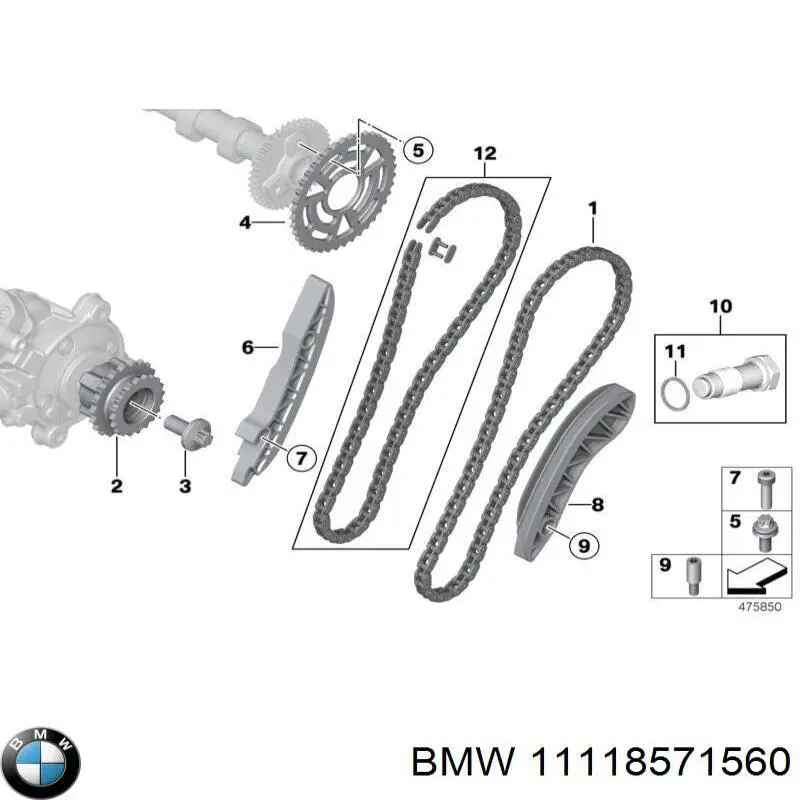 Compre 11118571560 BMW Parafuso de cabeça de motor (CBC)