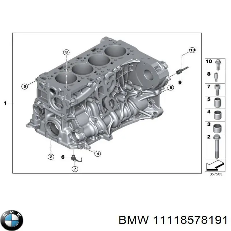Compre 11118578191 BMW Parafuso de cabeça de motor (CBC)
