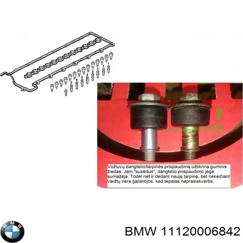 Compre 11120006842 BMW Parafuso da tampa de válvulas CBC