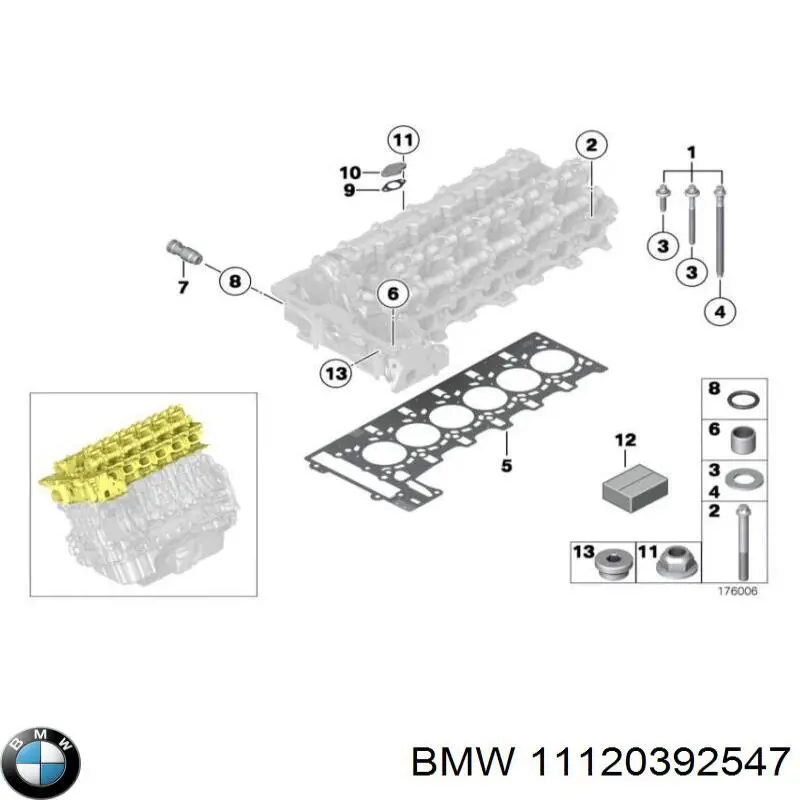 11120392547 BMW Parafuso de cabeça de motor (CBC)