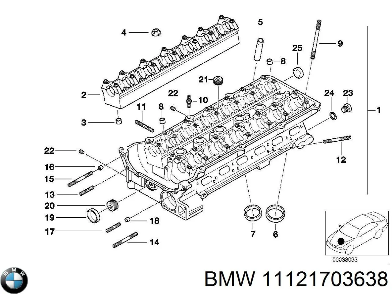 Cabeça de motor (CBC) BMW 5  E34