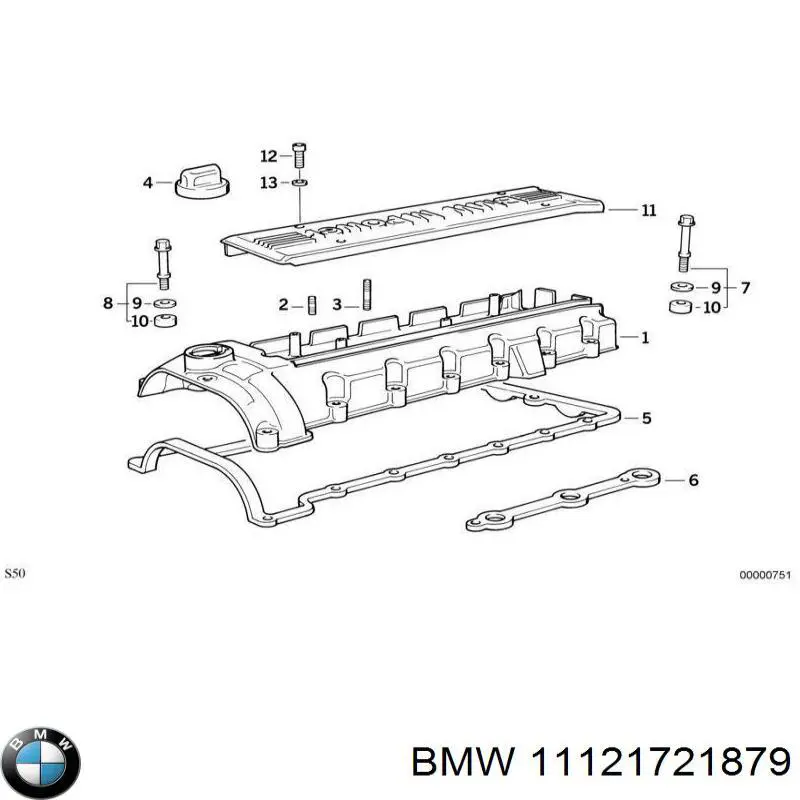 Vedante de tampa de válvulas de motor BMW 11121721879 preço, a partir de 2,42 USD