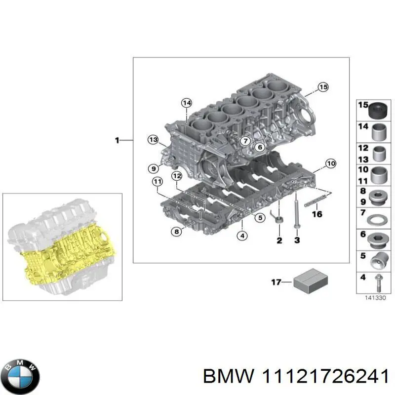 11121726241 BMW Bucha de centragem da junta universal