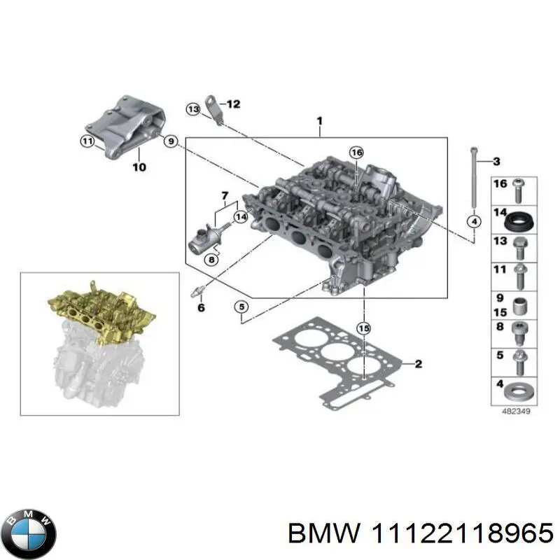 Cabeça de motor (CBC) para BMW 1  F40