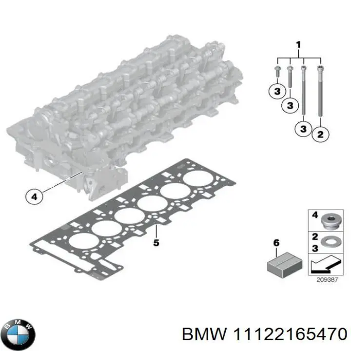 11122165470 BMW Parafuso de cabeça de motor (CBC)