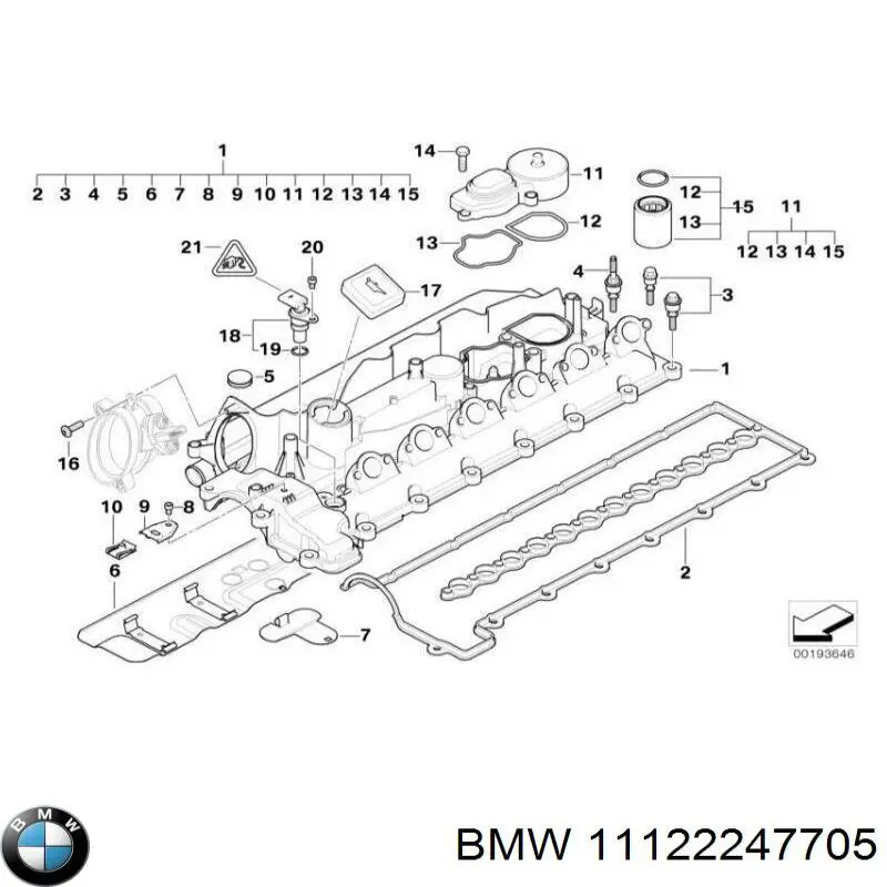 11122247705 BMW Tampão de fundo de carroçaria
