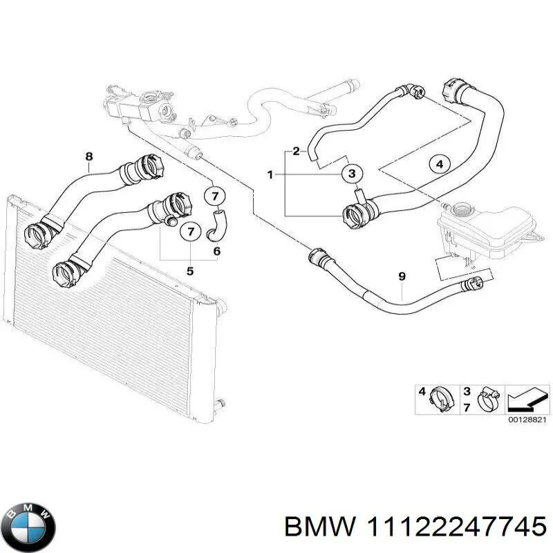 Compre 11122247745 BMW Vedante do flange (da união em T) do sistema de esfriamento