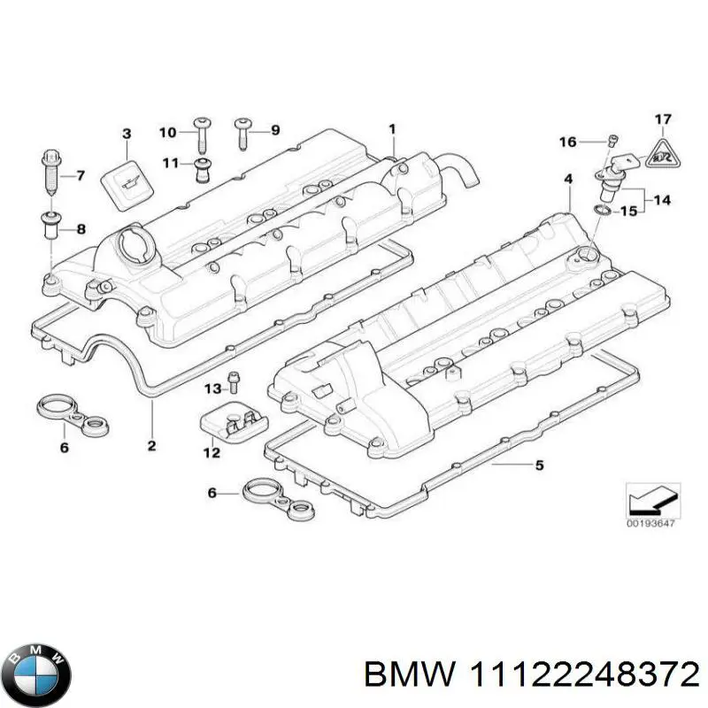Vedante esquerdo de cabeça de motor (CBC) BMW 11122248372 preço, a partir de 55,65 USD