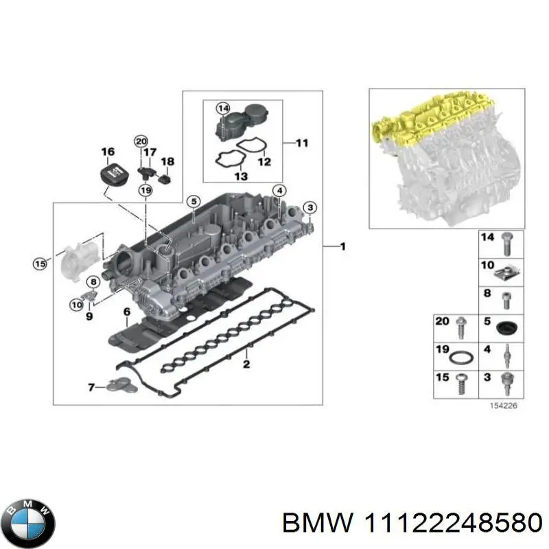 11122248580 BMW Tampa (tampão) do tanque de expansão