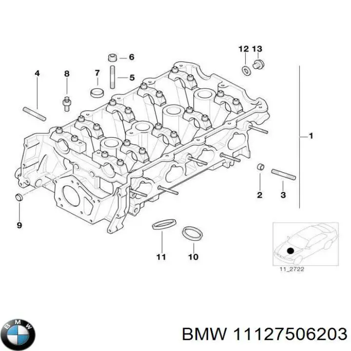 11127506203 BMW Passador (contrapino) de gozno
