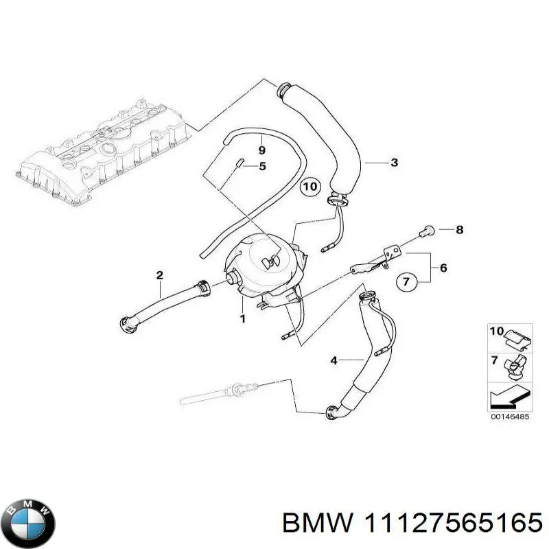 11127565165 BMW Vedante de tampa do gargalho de enchimento de óleo