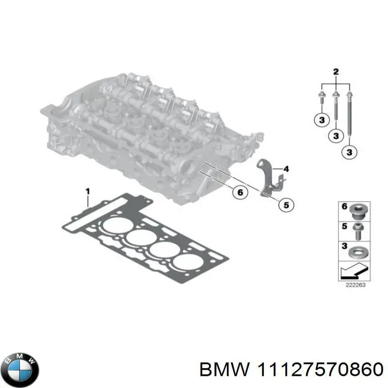Vedante de cabeça de motor (CBC) BMW 11127570860 preço, a partir de 78,74 USD